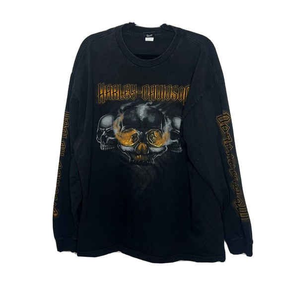 Harley-Davidson Sweatshirt Men's 2XL Black Skull Riverside California Biker